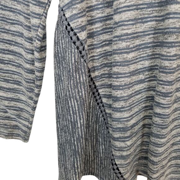 Soft Surroundings Women's Long Sleeve Striped Knit Top Blue Gray Size 1X - Picture 5 of 5
